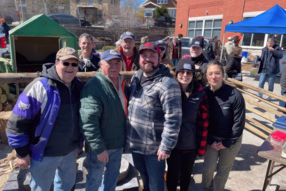 Enjoying Maple Taffee - Elmira Maple Syrup Festival