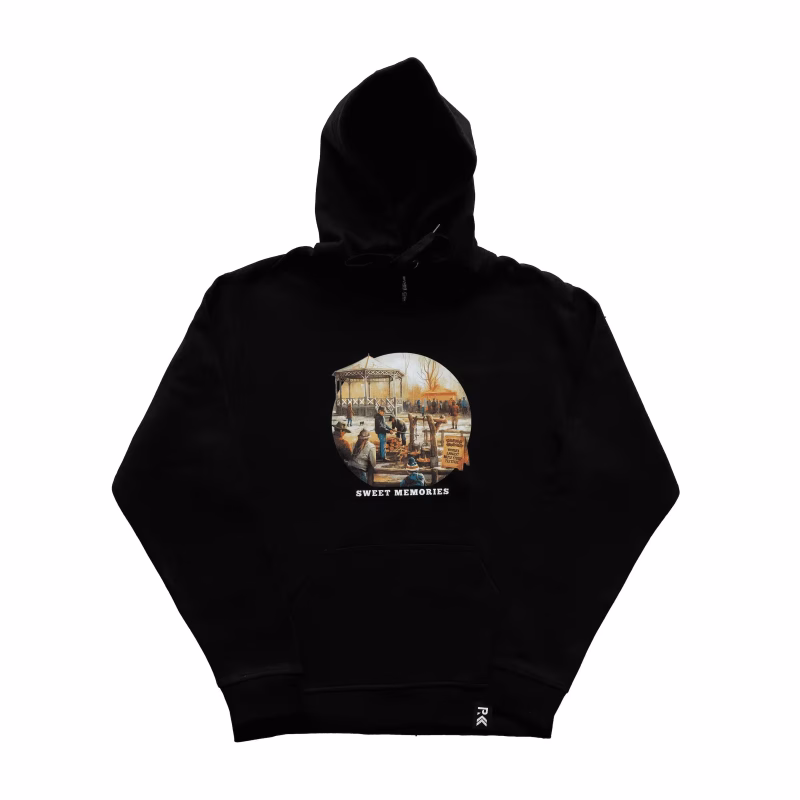 Elmira Maple Syrup Festival Sweet Memories Black Hoodie Front