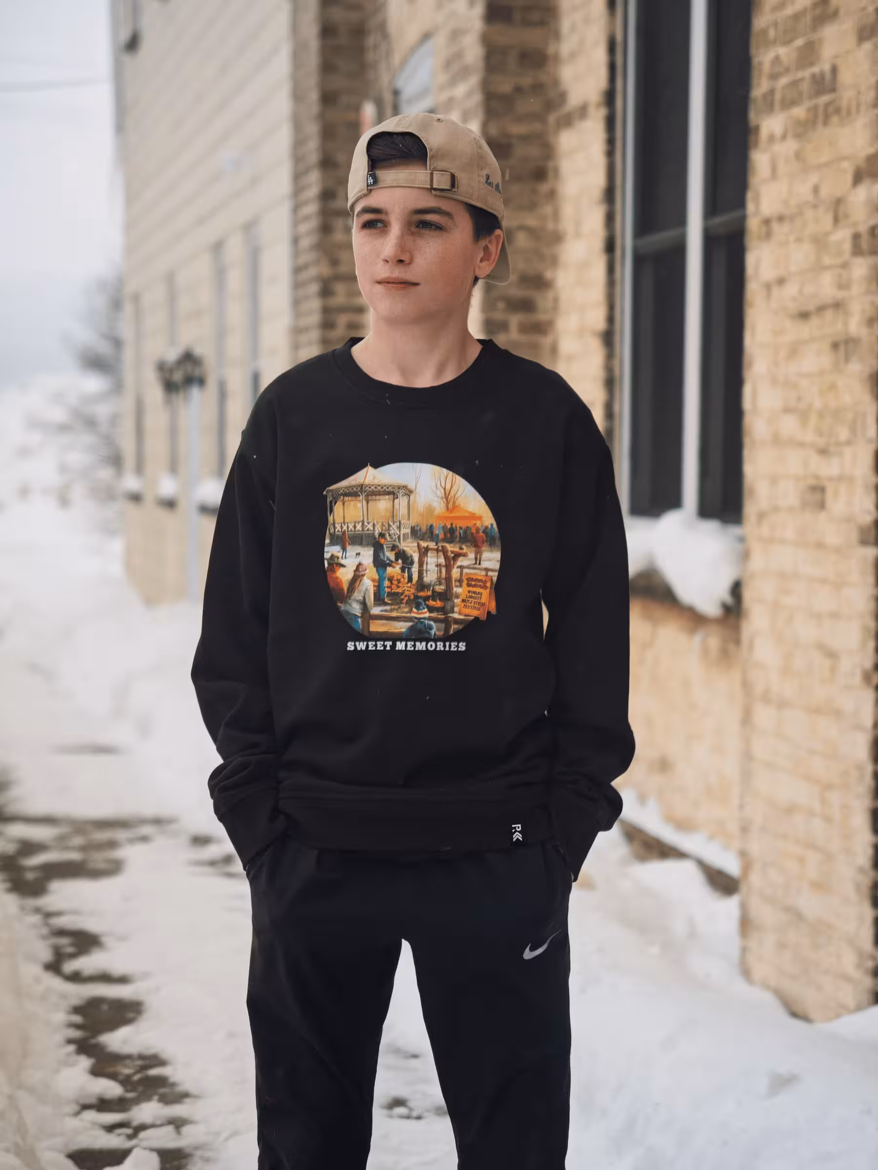 Sweet Memories Crew Neck 3 Elmira Maple Syrup Festival Sweet Memories Clothing Lifestyle